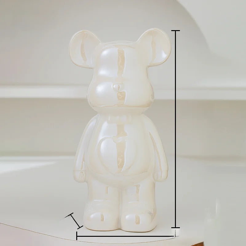 Aesthetic Bear Brick Ceramic Statue