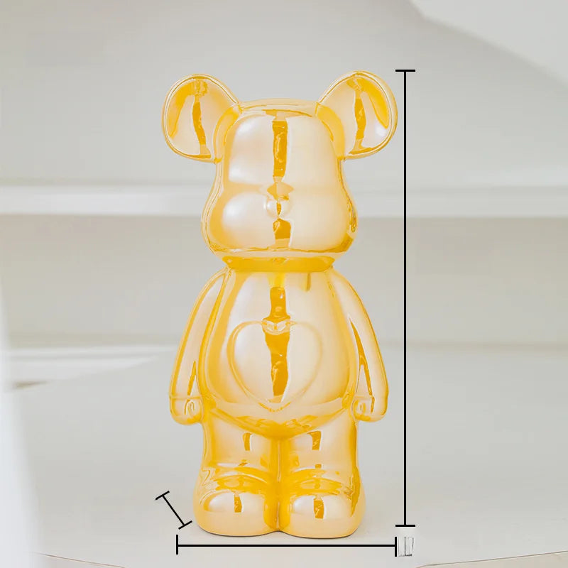 Aesthetic Bear Brick Ceramic Statue
