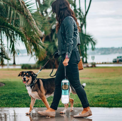 Portable Leakproof Pet Water Bottle with Foldable Drinking Bowl – Travel Water Dispenser for Dogs & Puppies