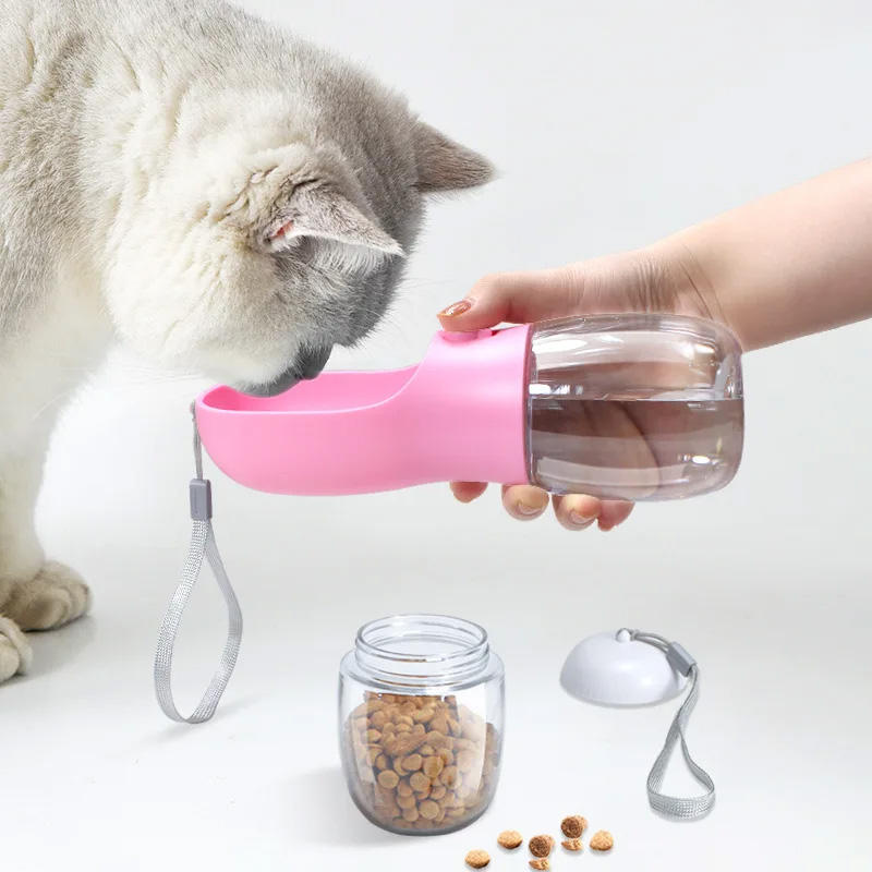 Portable Leakproof Pet Water Bottle with Foldable Drinking Bowl – Travel Water Dispenser for Dogs & Puppies