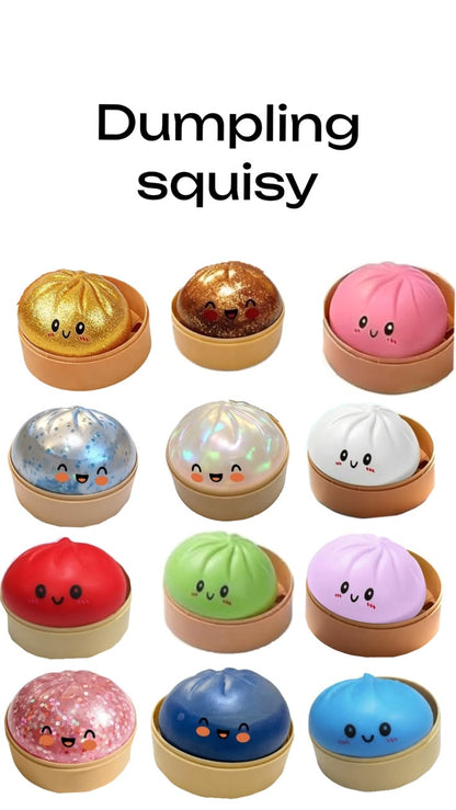 🥟 Dumpling Squishy Stress Relief Toy – Slow Rise Anxiety & Fidget Squeeze Toy