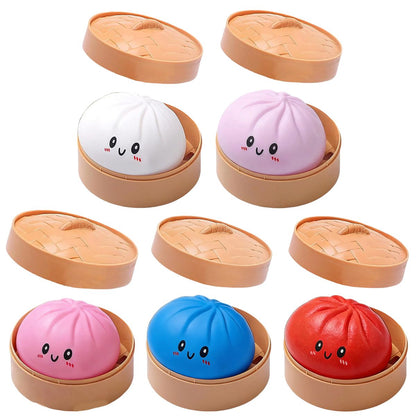 🥟 Dumpling Squishy Stress Relief Toy – Slow Rise Anxiety & Fidget Squeeze Toy
